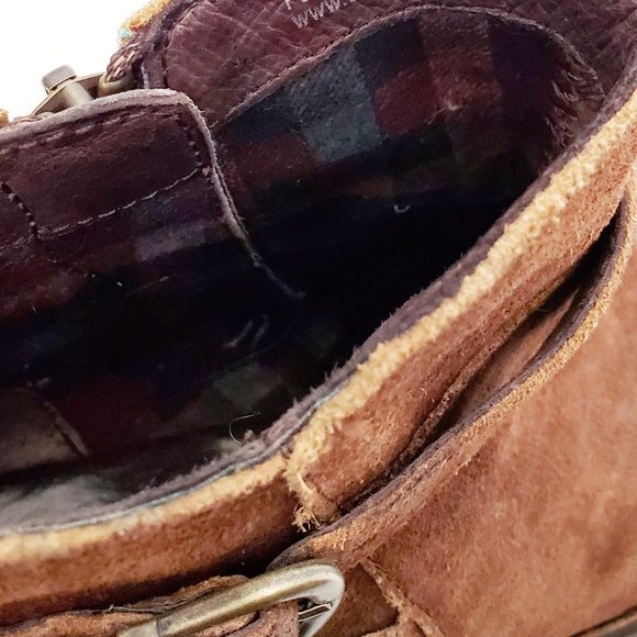 BORN Binghamton Tobacco Distressed Suede Booties F03726 | Ankle Boots in Rust - Picture 9 of 9